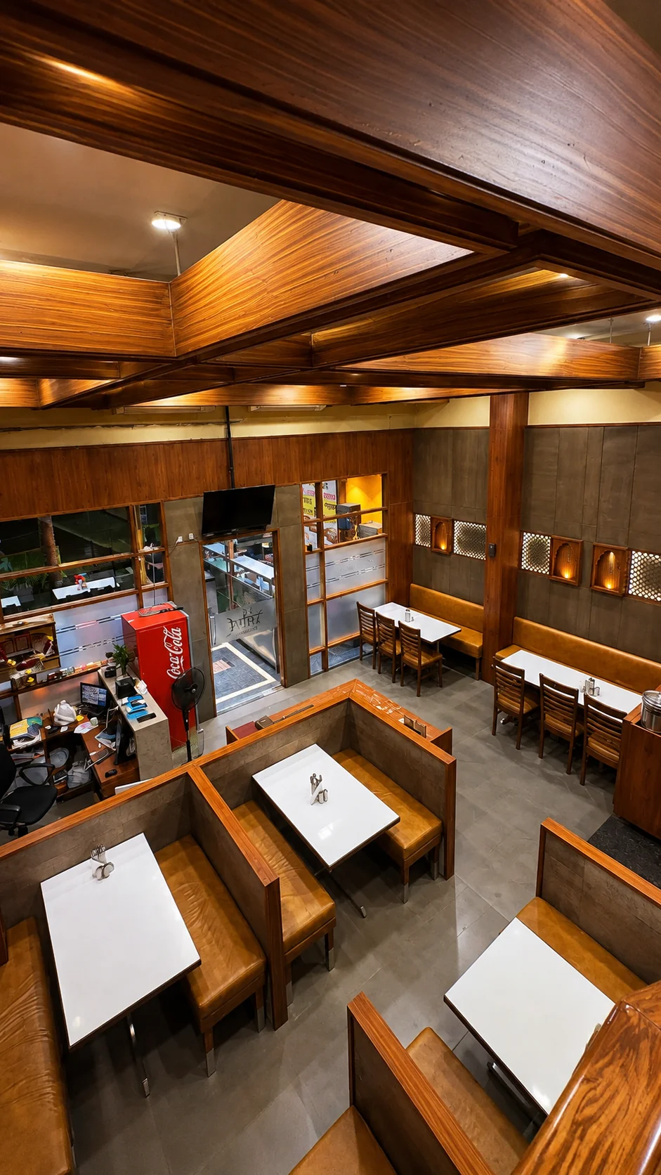 Artisan dining space at Maurya Pure Veg
